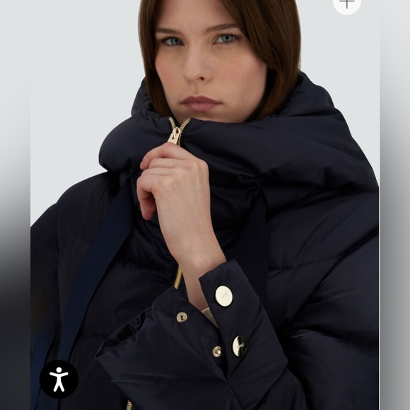 Herno A-Shape Down Jacket In Satin.  Color “New Blue”. Size 52. $1080 - Picture 5 of 16